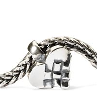 Charm Trollbeads in Plata CUORE DI NATALE TROLLBEADS